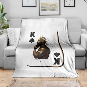 King Of Spades Black Man Throw Blanket African American Men Pride TS12 Print Your Wear