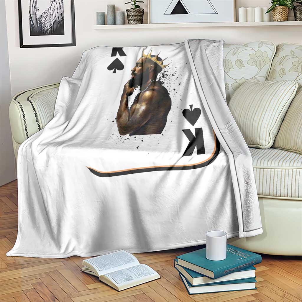 King Of Spades Black Man Throw Blanket African American Men Pride TS12 Print Your Wear