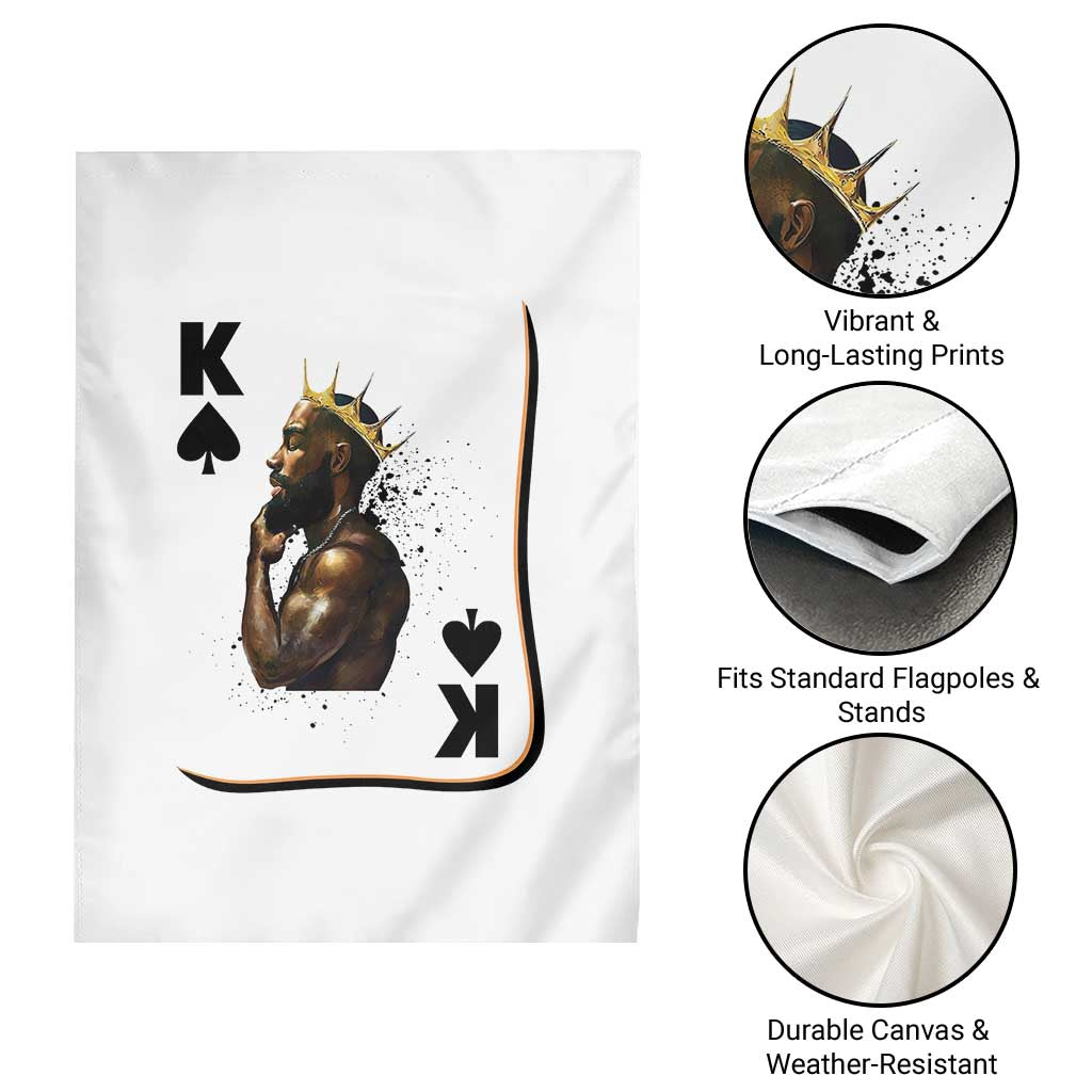 King Of Spades Black Man Garden Flag African American Men Pride TS12 Print Your Wear
