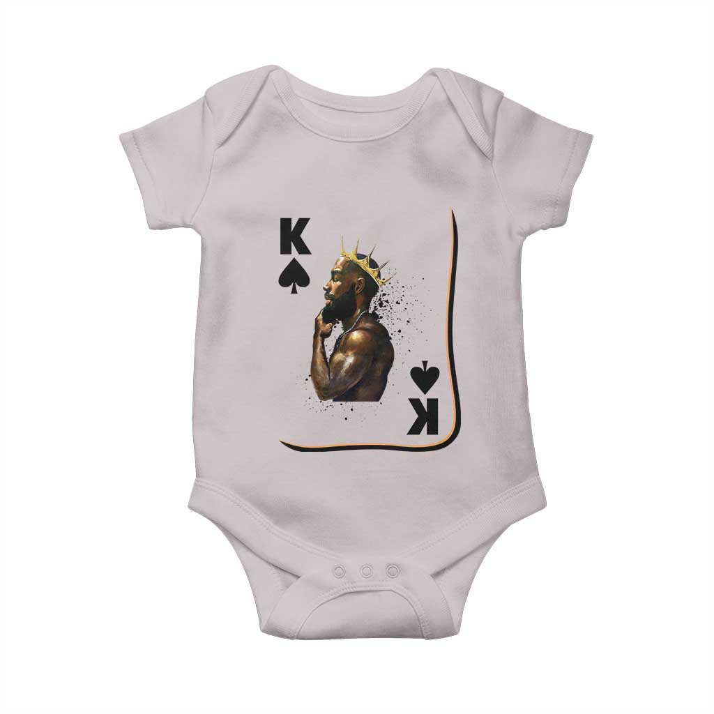 King Of Spades Black Man Baby Onesie African American Men Pride TS12 Ice Gray Print Your Wear