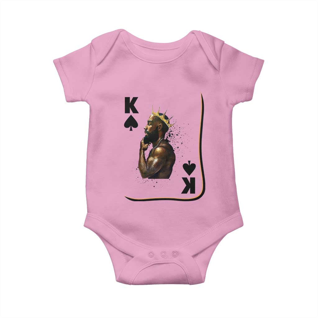 King Of Spades Black Man Baby Onesie African American Men Pride TS12 Light Pink Print Your Wear