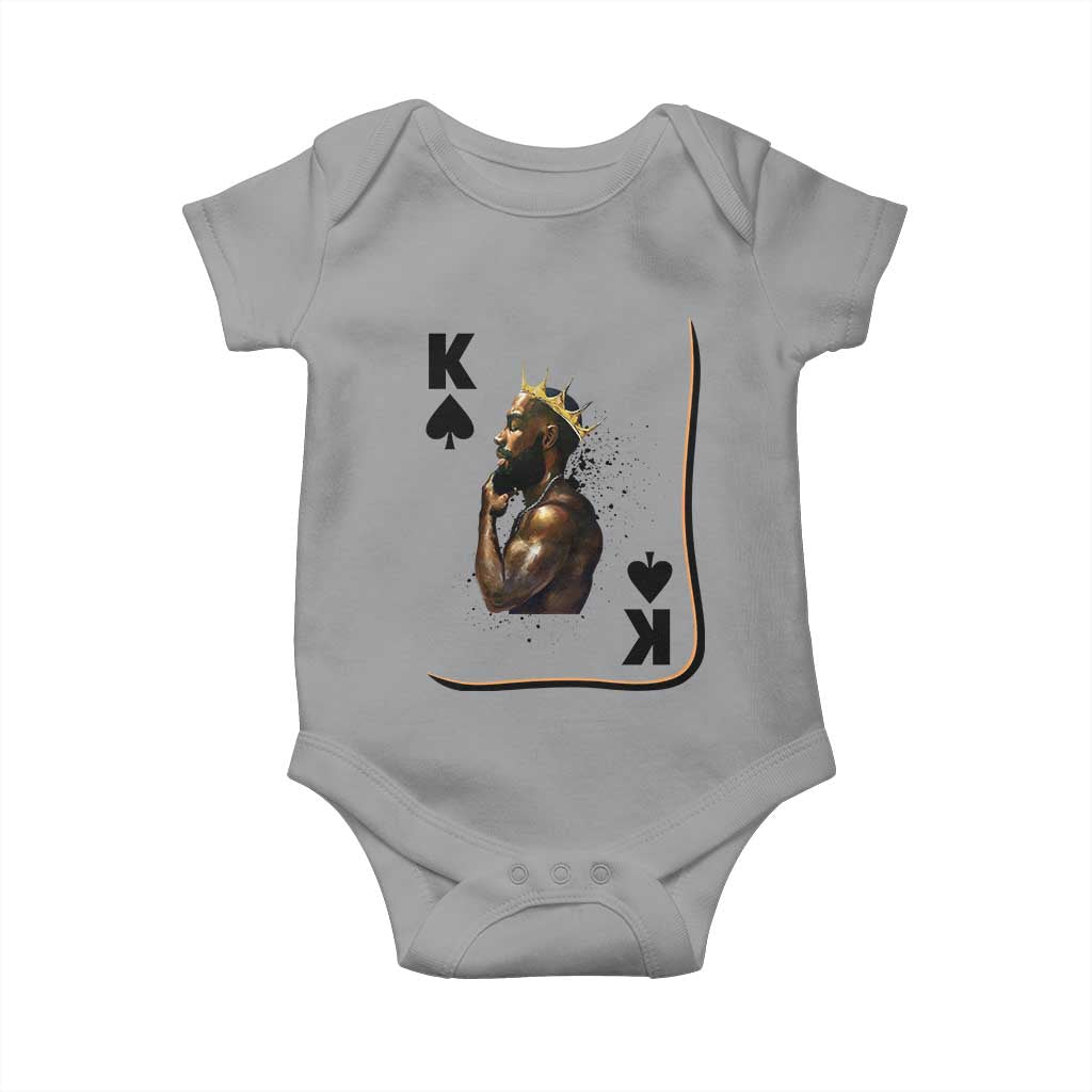 King Of Spades Black Man Baby Onesie African American Men Pride TS12 Sport Gray Print Your Wear