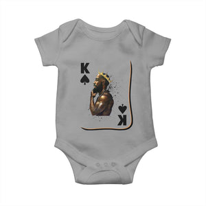 King Of Spades Black Man Baby Onesie African American Men Pride TS12 Sport Gray Print Your Wear