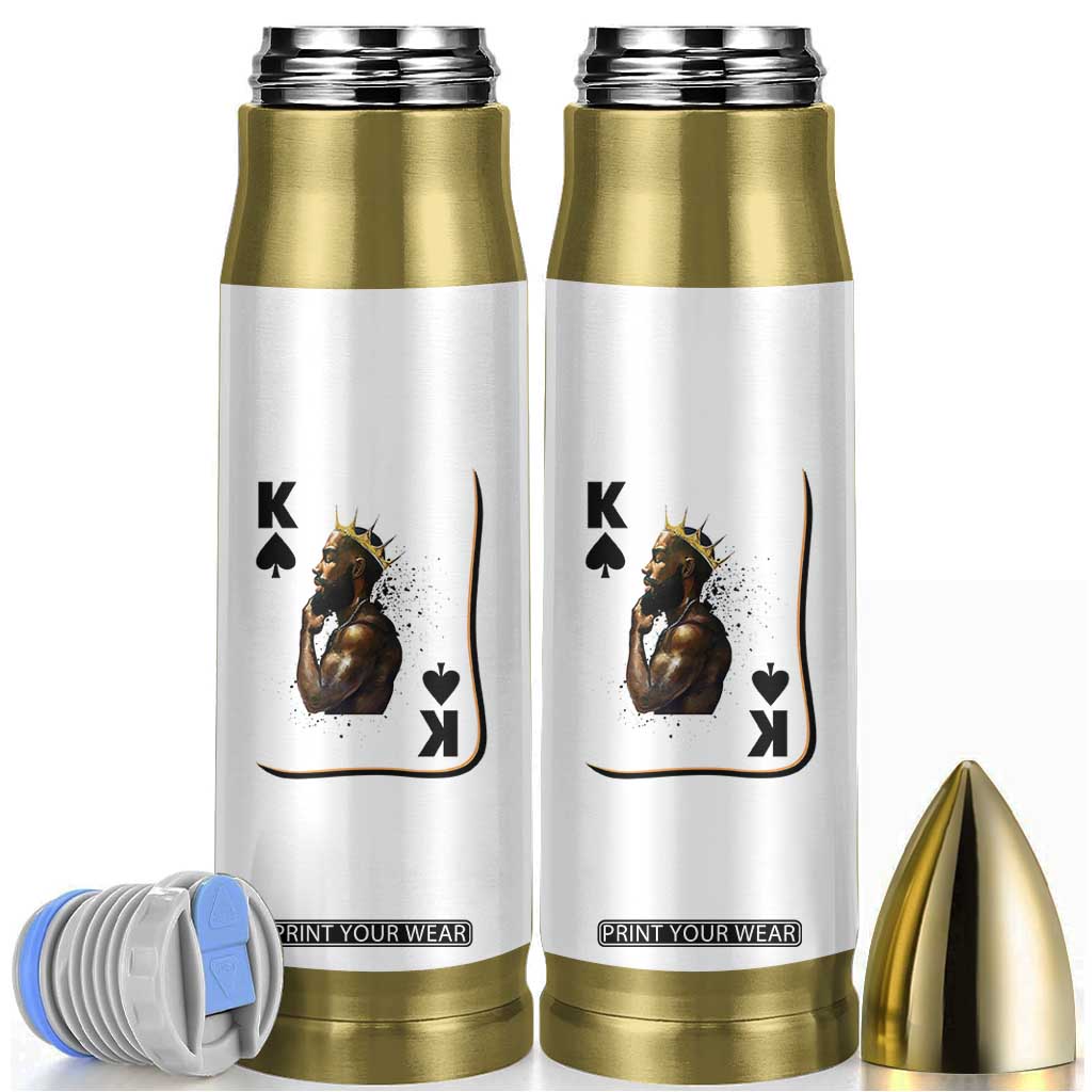 King Of Spades Black Man Bullet Tumbler African American Men Pride TS12 White Print Your Wear