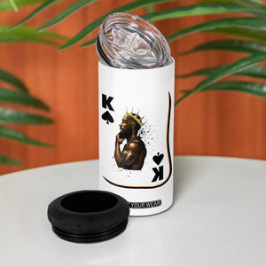 King Of Spades Black Man 4 in 1 Can Cooler Tumbler African American Men Pride TS12 Print Your Wear