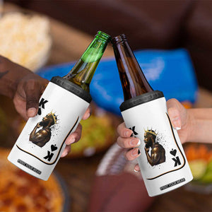 King Of Spades Black Man 4 in 1 Can Cooler Tumbler African American Men Pride TS12 Print Your Wear