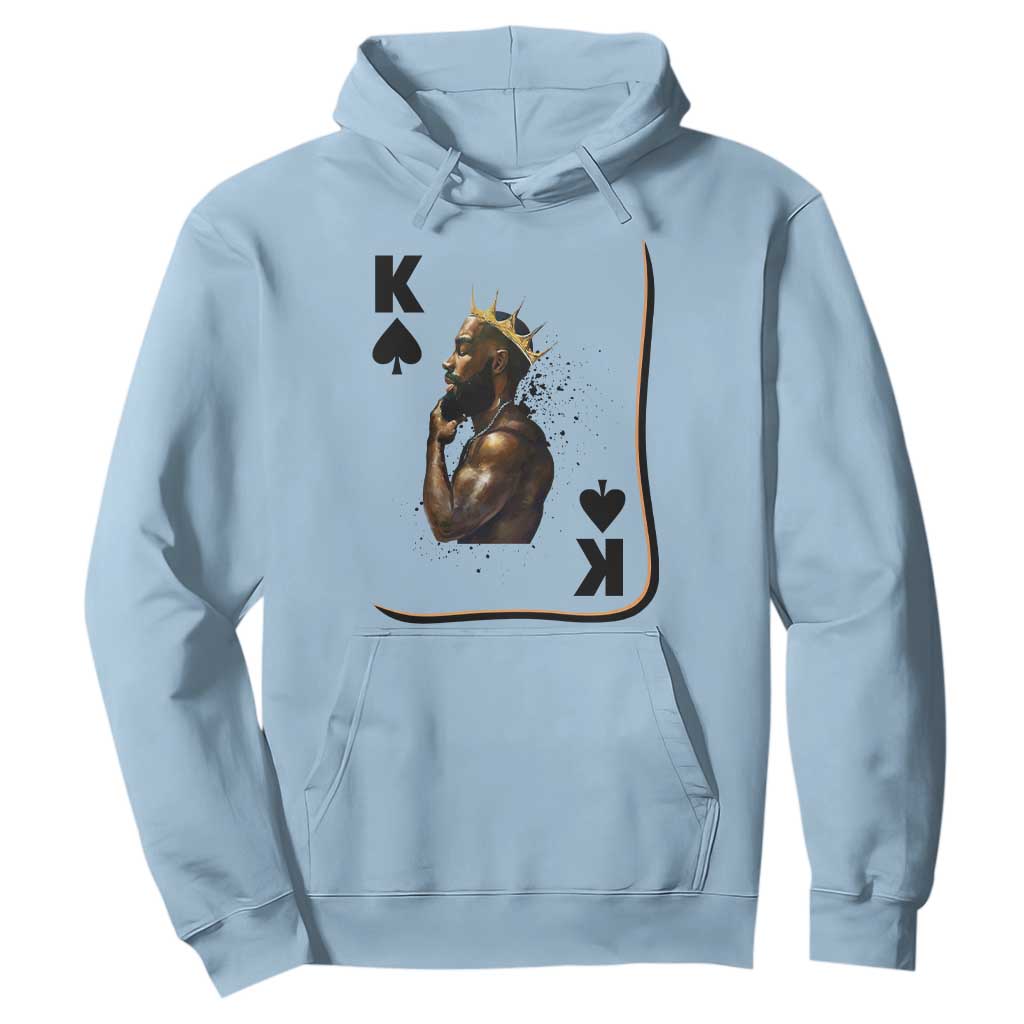 King Of Spades Black Man Hoodie African American Men Pride TS12 Light Blue Print Your Wear
