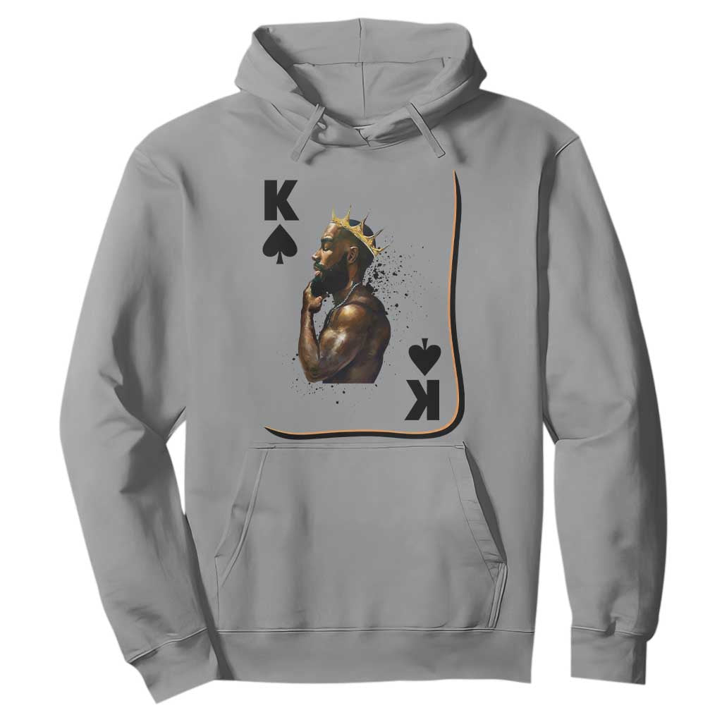 King Of Spades Black Man Hoodie African American Men Pride TS12 Sport Gray Print Your Wear