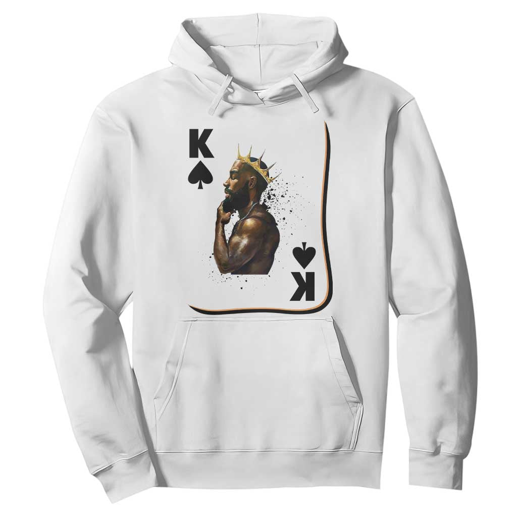 King Of Spades Black Man Hoodie African American Men Pride TS12 White Print Your Wear