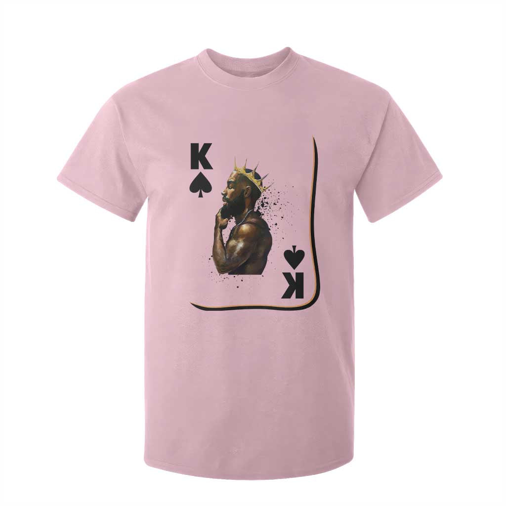 King Of Spades Black Man T Shirt For Kid African American Men Pride TS12 Light Pink Print Your Wear