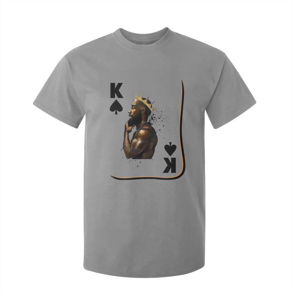 King Of Spades Black Man T Shirt For Kid African American Men Pride TS12 Sport Gray Print Your Wear