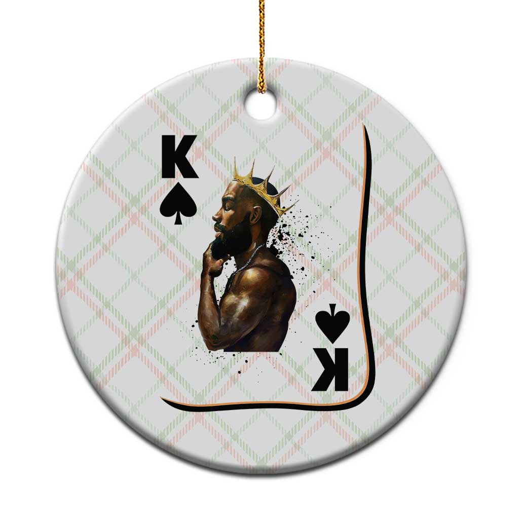King Of Spades Black Man Ceramic Ornament African American Men Pride TS12 1pc Christmas Plaid Print Your Wear