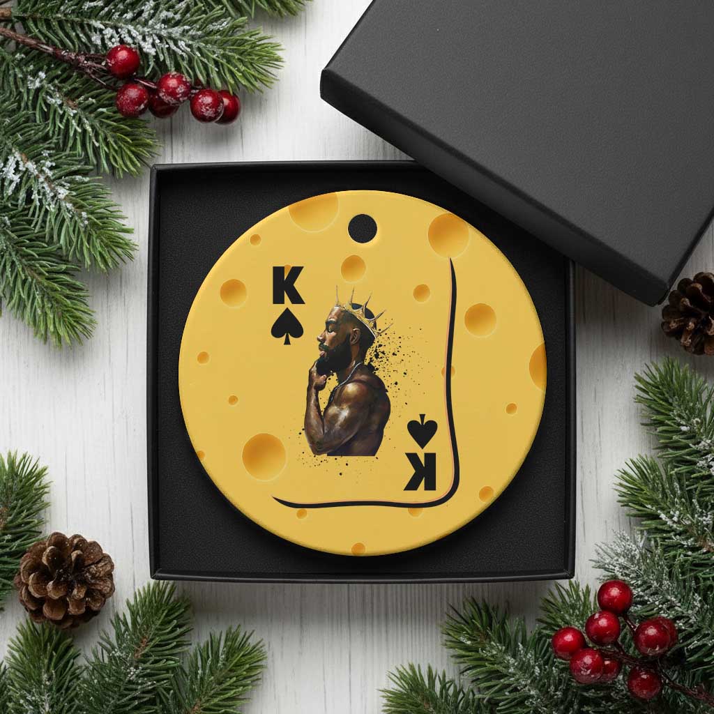 King Of Spades Black Man Ceramic Ornament African American Men Pride TS12 1pc Yellow Cheese Print Your Wear
