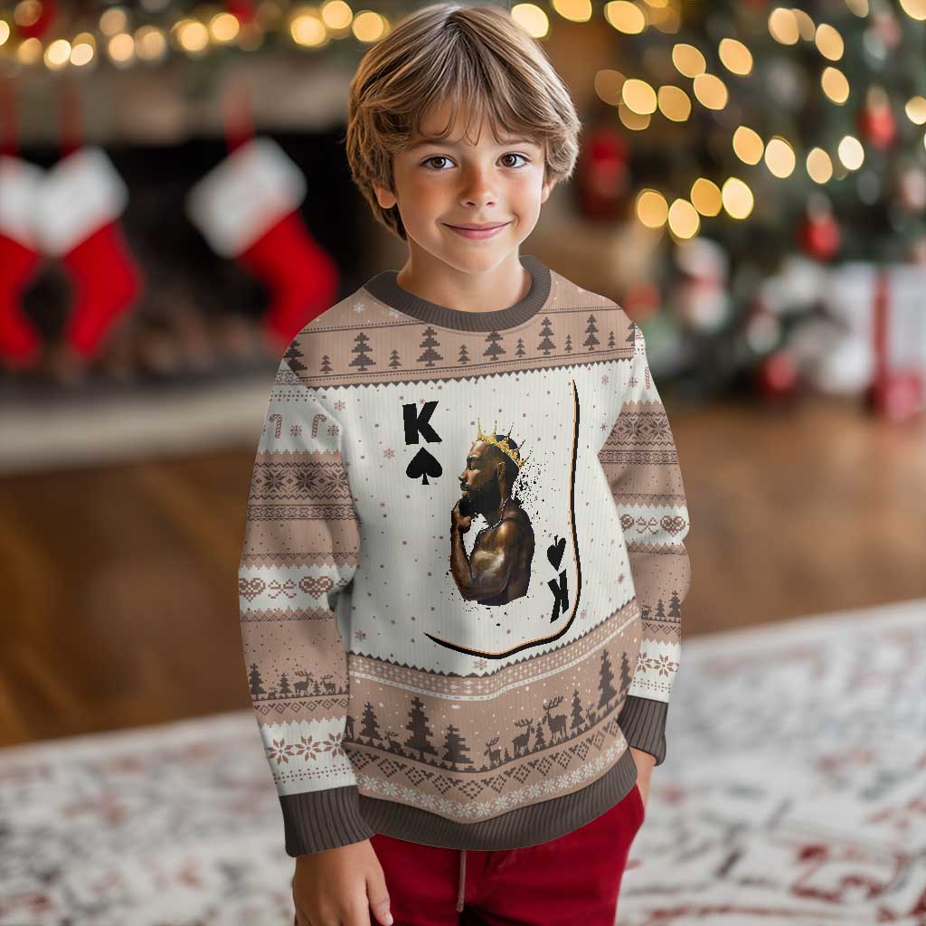 King Of Spades Black Man Ugly Christmas Sweater African American Men Pride TS12 Mocha Mousse Print Your Wear