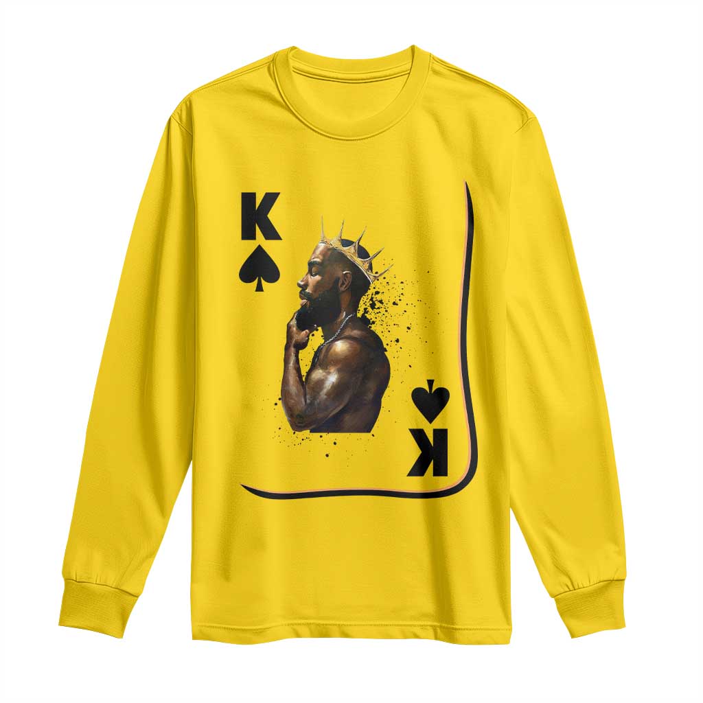 King Of Spades Black Man Long Sleeve Shirt African American Men Pride TS12 Daisy Print Your Wear