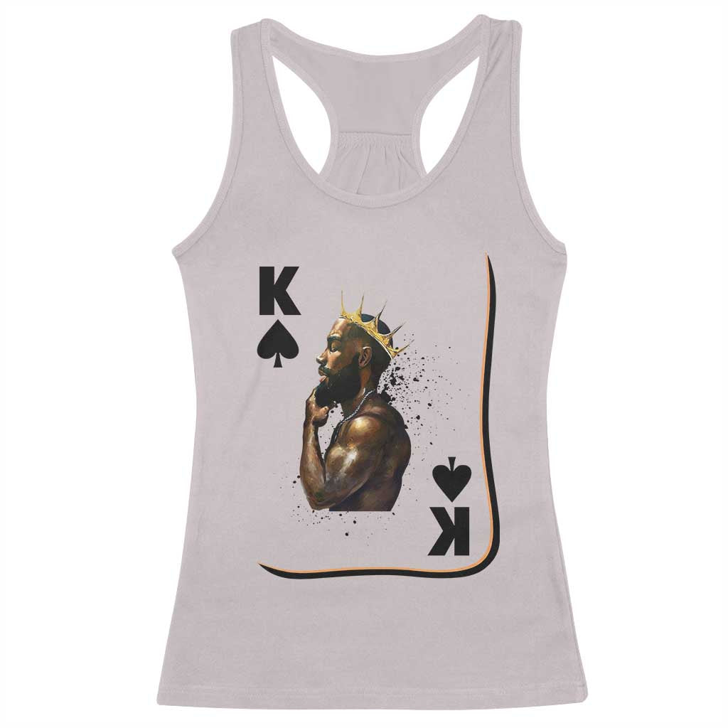 King Of Spades Black Man Racerback Tank Top African American Men Pride TS12 Ice Gray Print Your Wear
