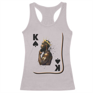 King Of Spades Black Man Racerback Tank Top African American Men Pride TS12 Ice Gray Print Your Wear