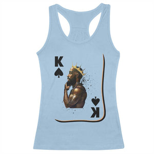 King Of Spades Black Man Racerback Tank Top African American Men Pride TS12 Light Blue Print Your Wear