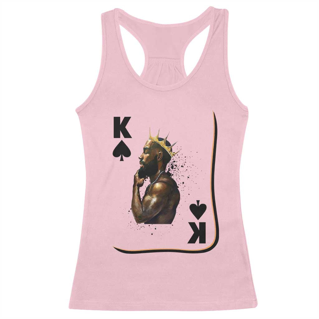 King Of Spades Black Man Racerback Tank Top African American Men Pride TS12 Light Pink Print Your Wear
