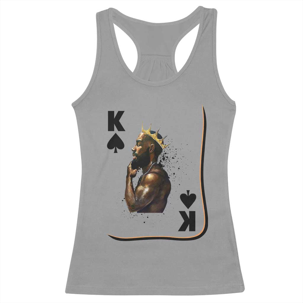 King Of Spades Black Man Racerback Tank Top African American Men Pride TS12 Sport Gray Print Your Wear