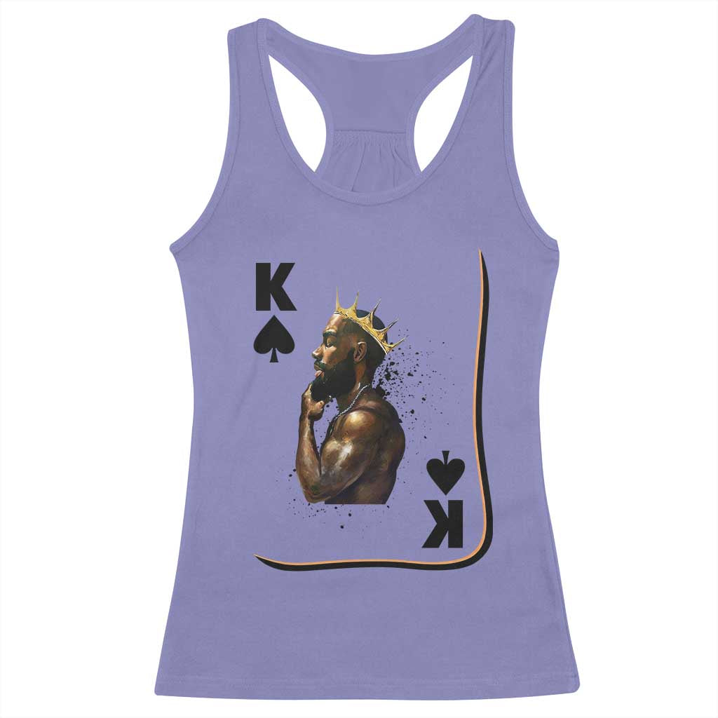 King Of Spades Black Man Racerback Tank Top African American Men Pride TS12 Violet Print Your Wear
