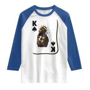 King Of Spades Black Man Raglan Shirt African American Men Pride TS12 White Royal Print Your Wear