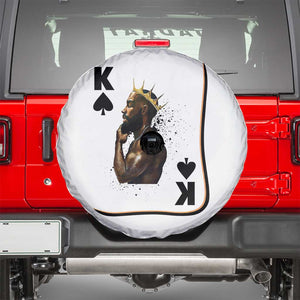 King Of Spades Black Man Spare Tire Cover African American Men Pride TS12 White Print Your Wear
