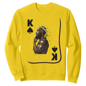 King Of Spades Black Man Sweatshirt African American Men Pride TS12 Daisy Print Your Wear
