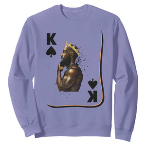 King Of Spades Black Man Sweatshirt African American Men Pride TS12 Violet Print Your Wear
