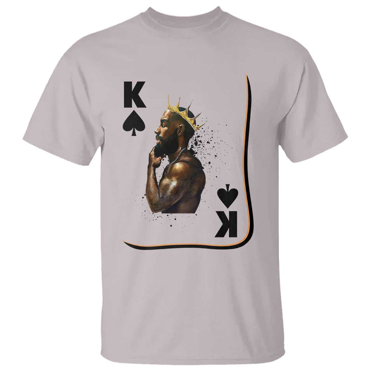 King Of Spades Black Man T Shirt African American Men Pride TS12 Ice Gray Print Your Wear