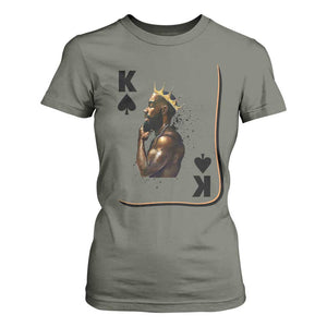 King Of Spades Black Man T Shirt For Women African American Men Pride TS12 Military Green Print Your Wear