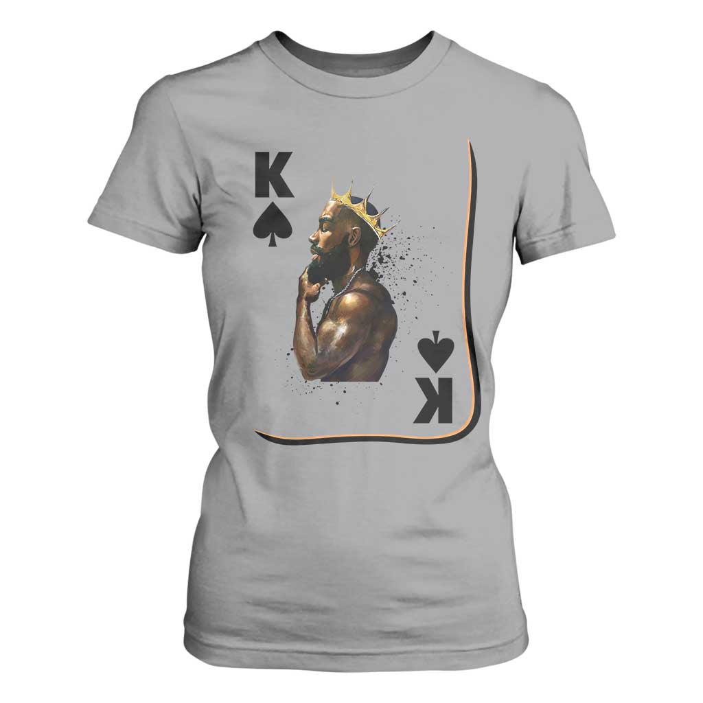 King Of Spades Black Man T Shirt For Women African American Men Pride TS12 Sport Gray Print Your Wear