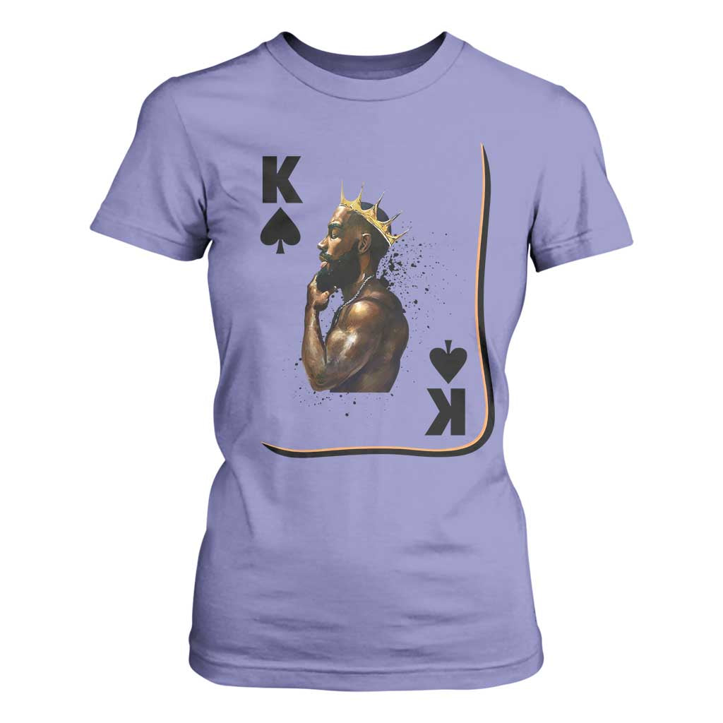 King Of Spades Black Man T Shirt For Women African American Men Pride TS12 Violet Print Your Wear