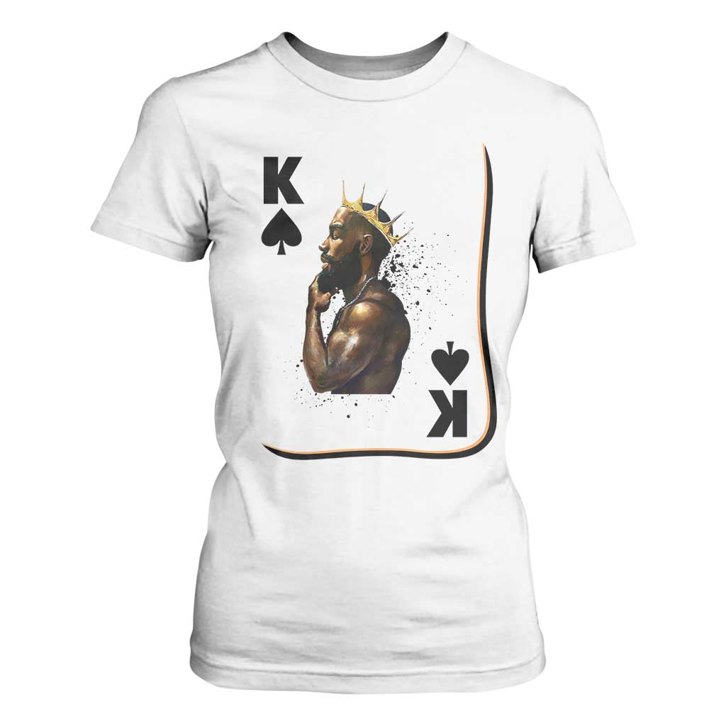 King Of Spades Black Man T Shirt For Women African American Men Pride TS12 White Print Your Wear