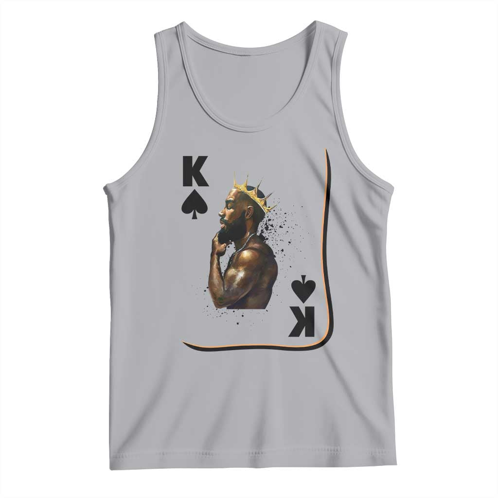 King Of Spades Black Man Tank Top African American Men Pride TS12 Athletic Heather Print Your Wear