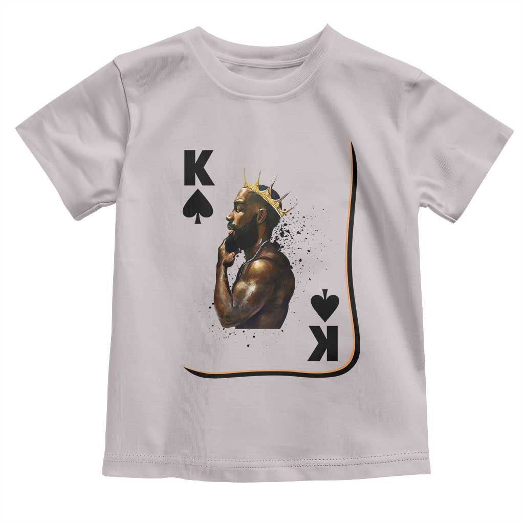 King Of Spades Black Man Toddler T Shirt African American Men Pride TS12 Ice Gray Print Your Wear