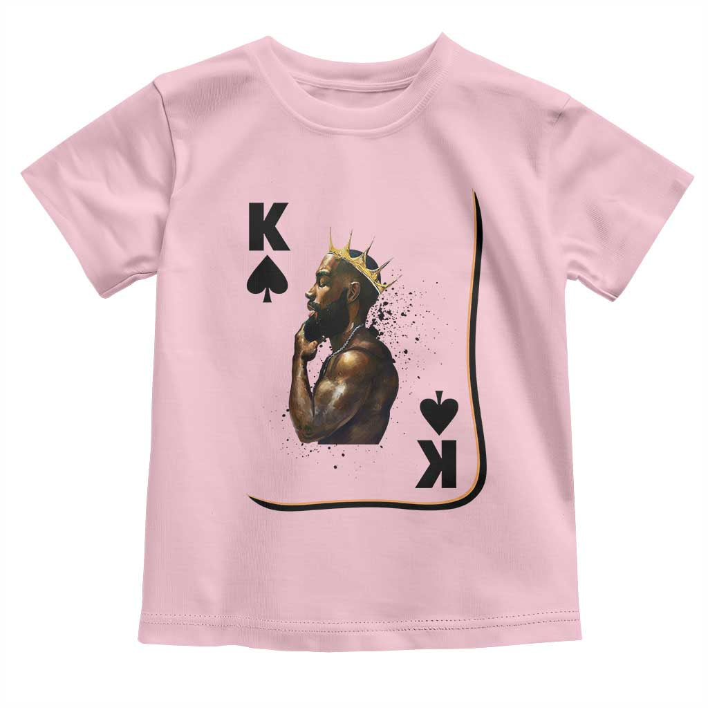 King Of Spades Black Man Toddler T Shirt African American Men Pride TS12 Light Pink Print Your Wear