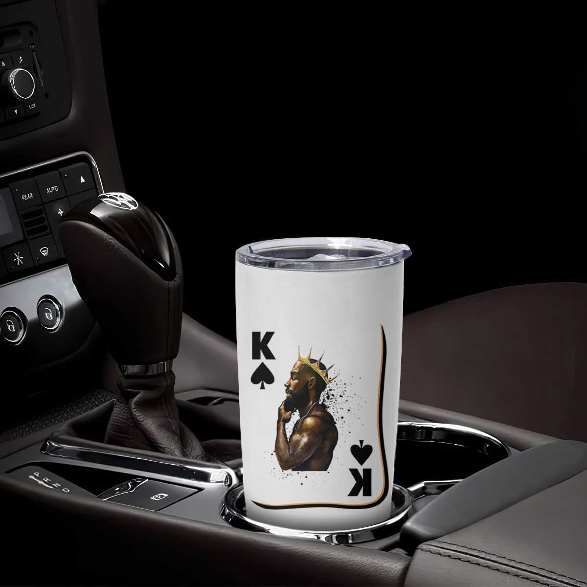 King Of Spades Black Man Tumbler Cup African American Men Pride TS12 Print Your Wear