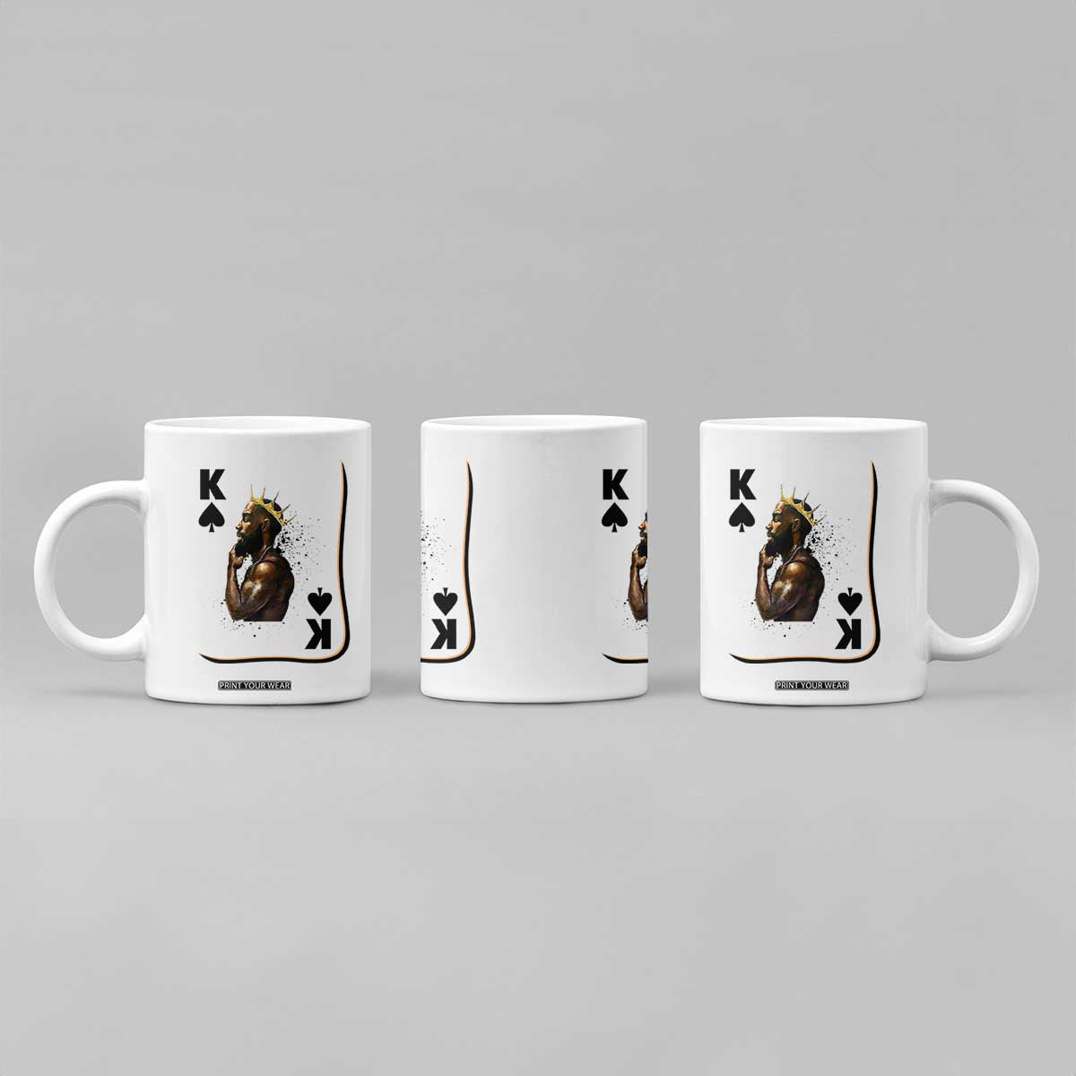 King Of Spades Black Man Coffee Mug African American Men Pride TS12 Print Your Wear