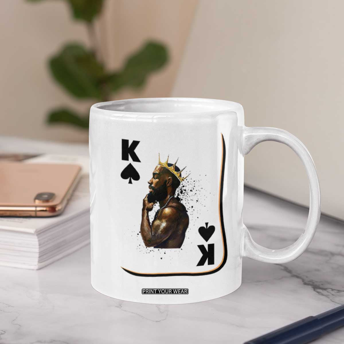 King Of Spades Black Man Coffee Mug African American Men Pride TS12 Print Your Wear