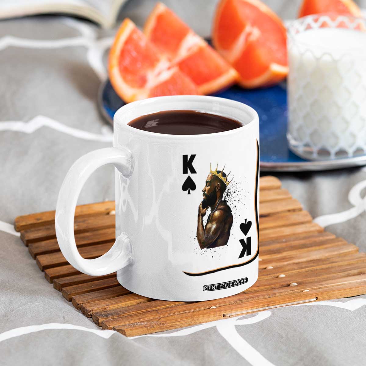 King Of Spades Black Man Coffee Mug African American Men Pride TS12 Print Your Wear