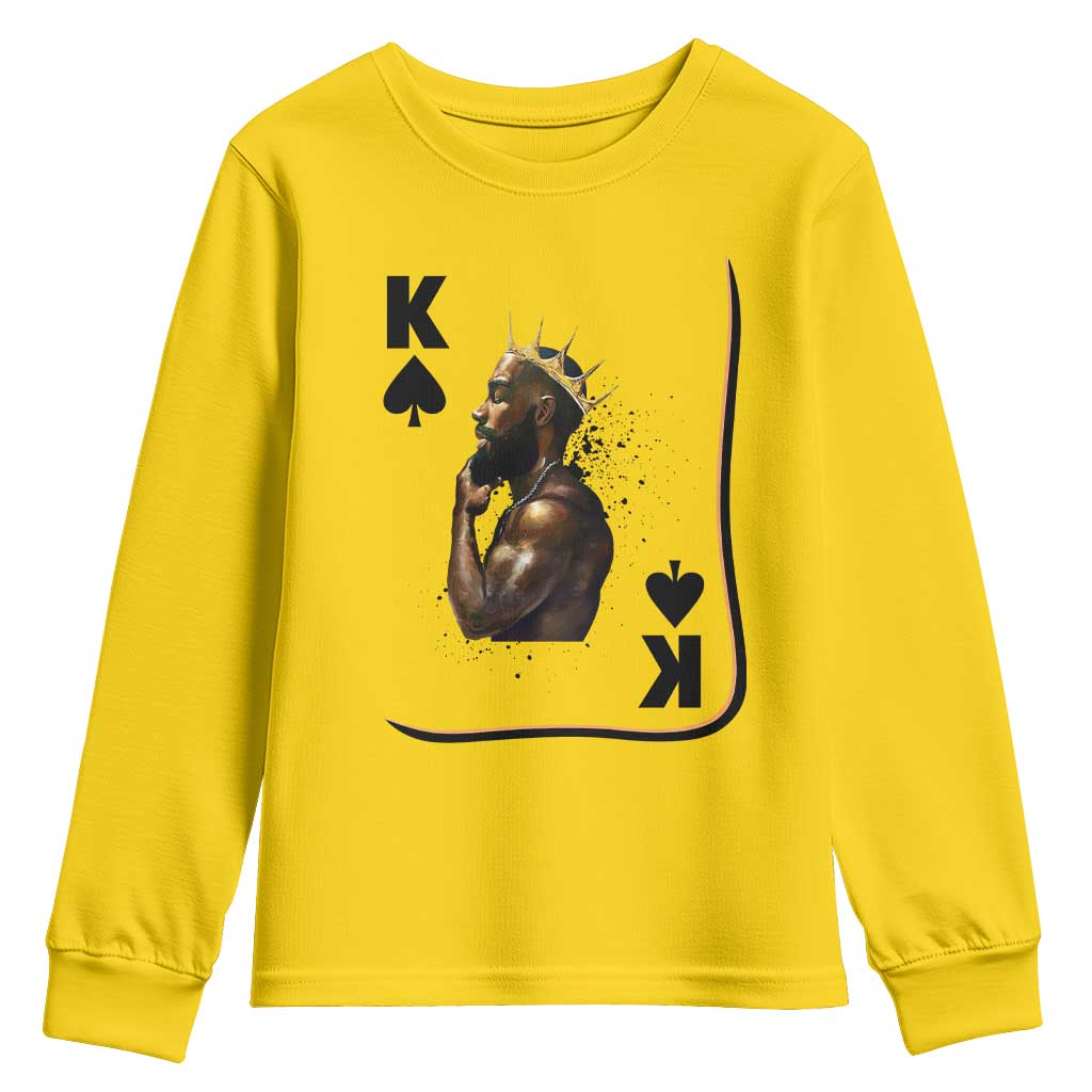 King Of Spades Black Man Youth Sweatshirt African American Men Pride TS12 Daisy Print Your Wear
