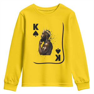 King Of Spades Black Man Youth Sweatshirt African American Men Pride TS12 Daisy Print Your Wear