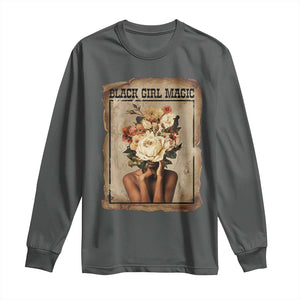 Black Girl Magic Long Sleeve Shirt Feminist Black Women In History TS12 Dark Heather Print Your Wear