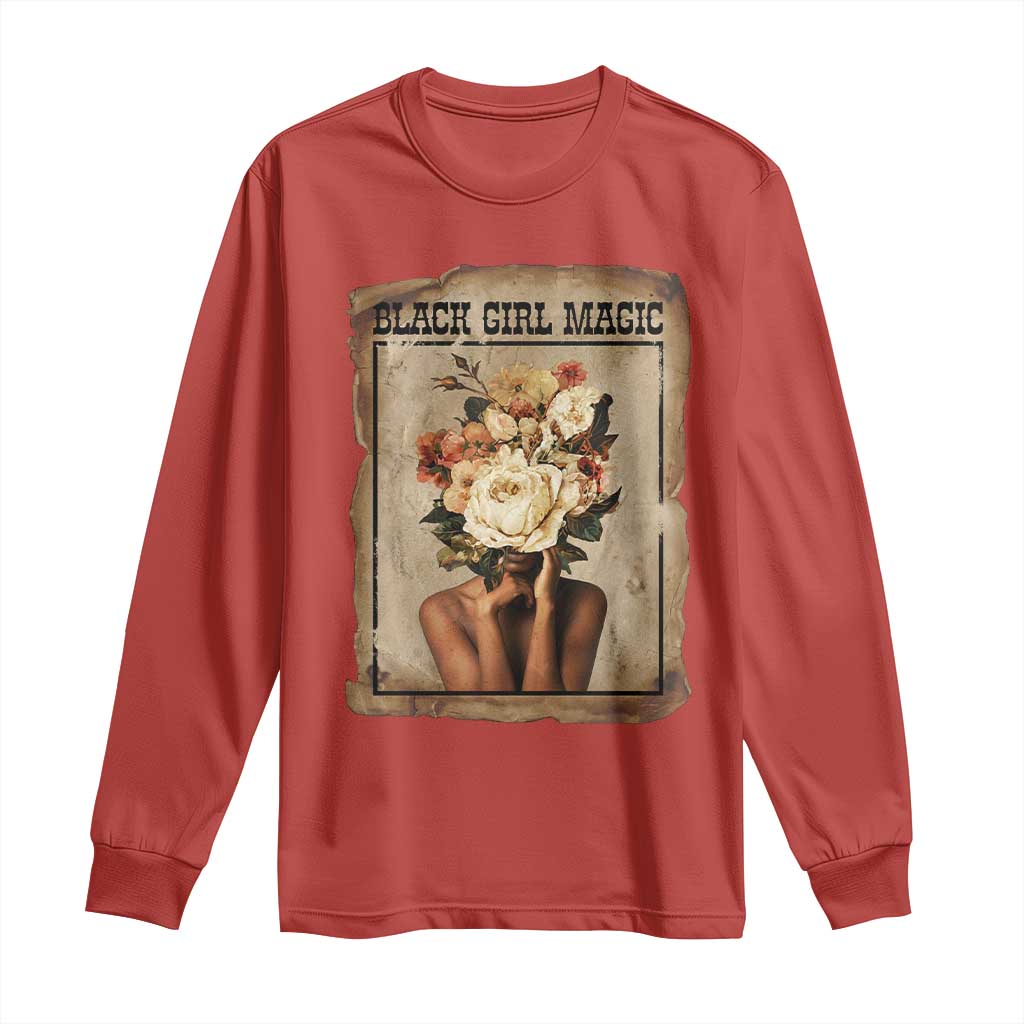 Black Girl Magic Long Sleeve Shirt Feminist Black Women In History TS12 Red Print Your Wear