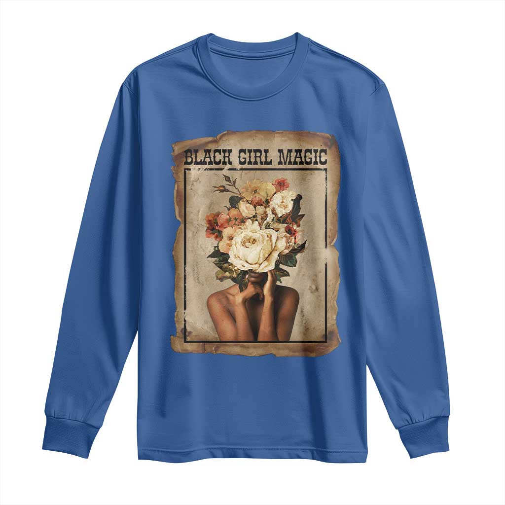 Black Girl Magic Long Sleeve Shirt Feminist Black Women In History TS12 Royal Blue Print Your Wear