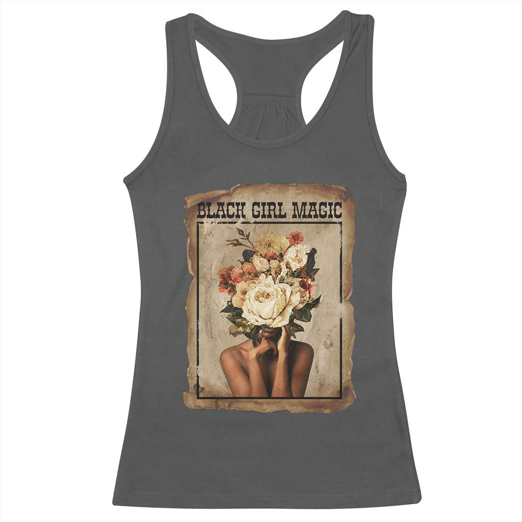 Black Girl Magic Racerback Tank Top Feminist Black Women In History TS12 Dark Heather Print Your Wear