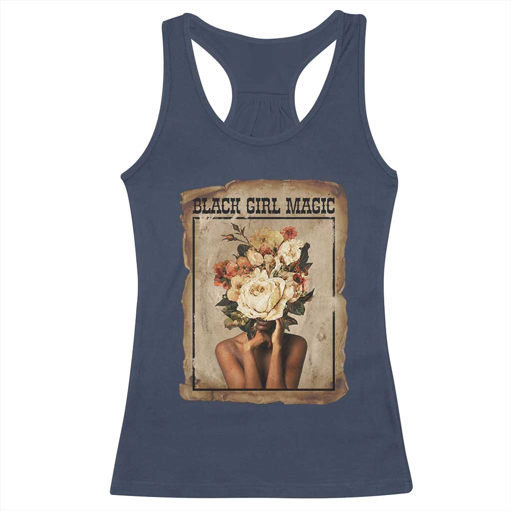 Black Girl Magic Racerback Tank Top Feminist Black Women In History TS12 Navy Print Your Wear