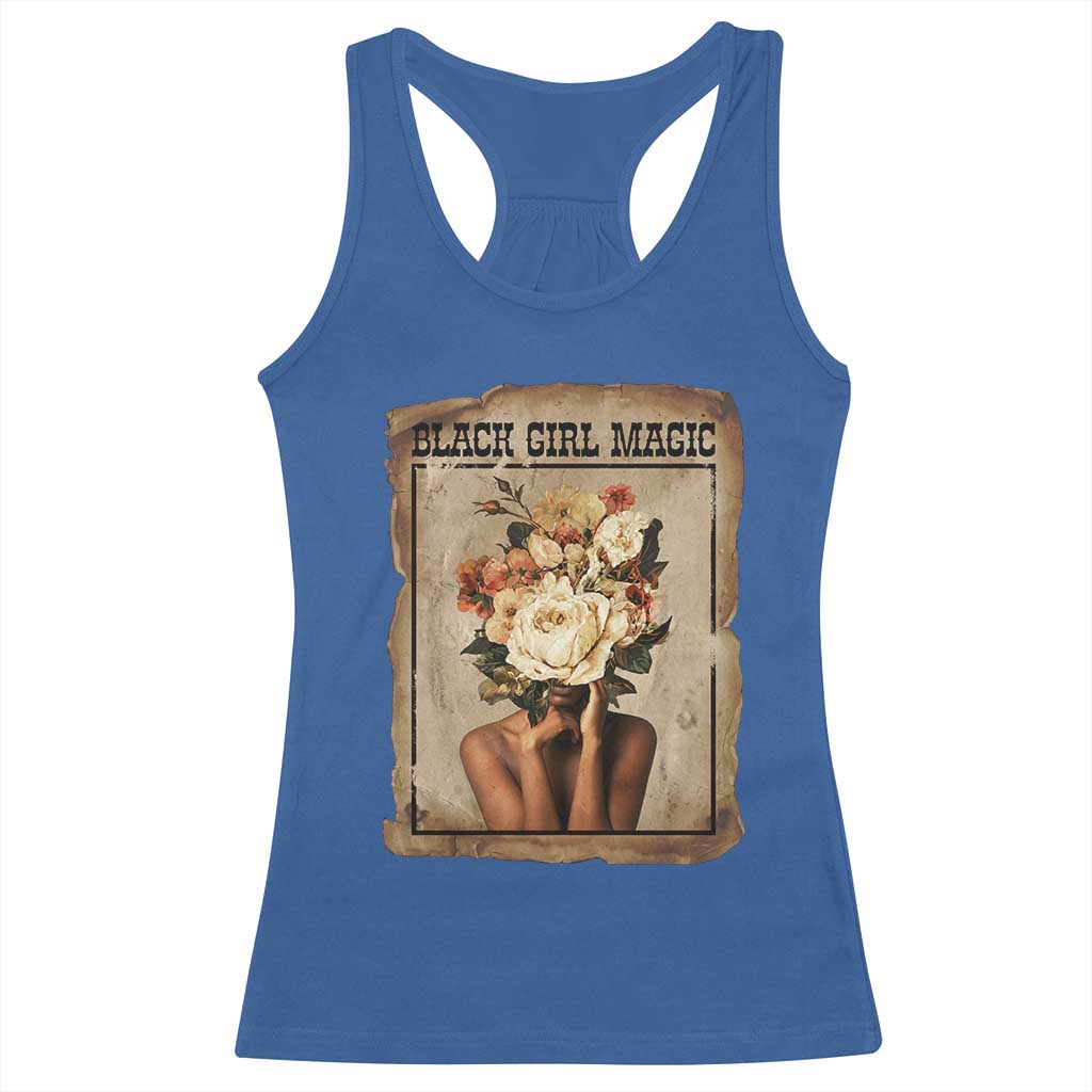 Black Girl Magic Racerback Tank Top Feminist Black Women In History TS12 Royal Blue Print Your Wear