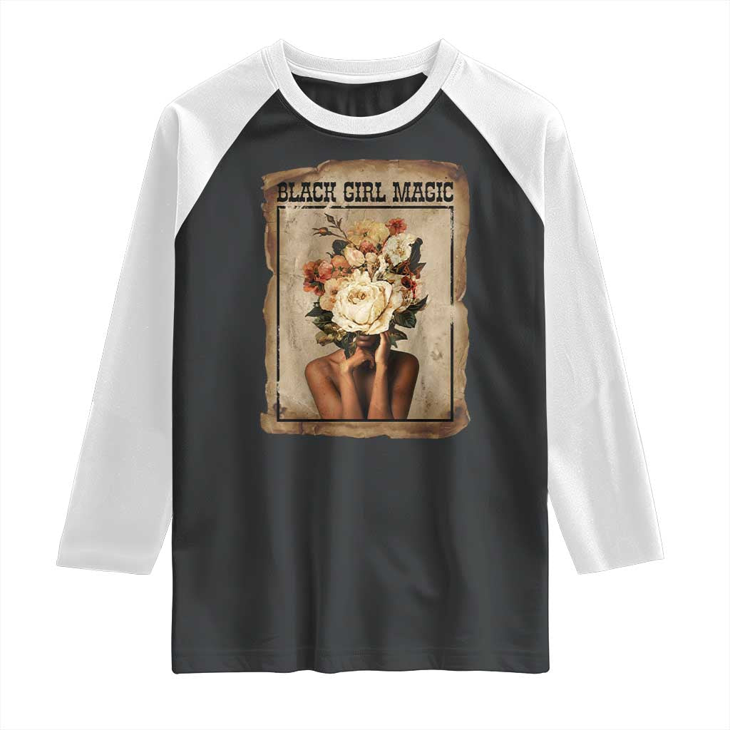 Black Girl Magic Raglan Shirt Feminist Black Women In History TS12 Black White Print Your Wear